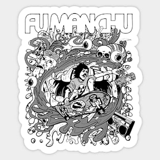 Fu Manchu Sticker